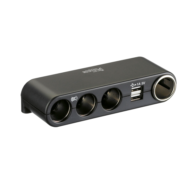Stromverteiler mit 4 Ausgängen und USB 12/24 V