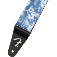 Fender Hawaiian Guitar Strap (Blue Floral, 2")