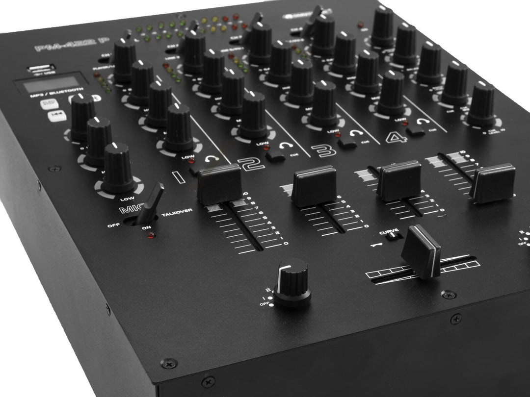 OMNITRONIC PM-422P 4-Kanal-DJ-Mixer mit Bluetooth & USB-Player
