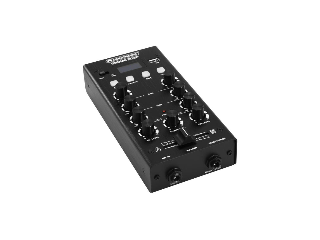 OMNITRONIC GNOME-202P Mini-Mixer, schwarz