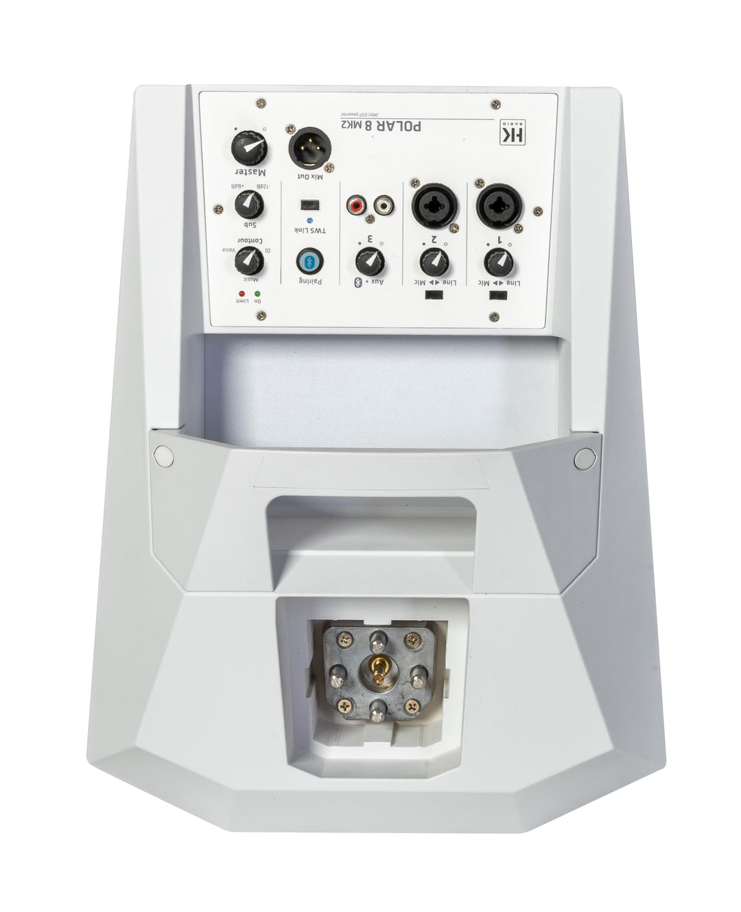 HK Audio POLAR 8 MK2 White Aktives Säulen-PA-System 1200W mit Bluetooth