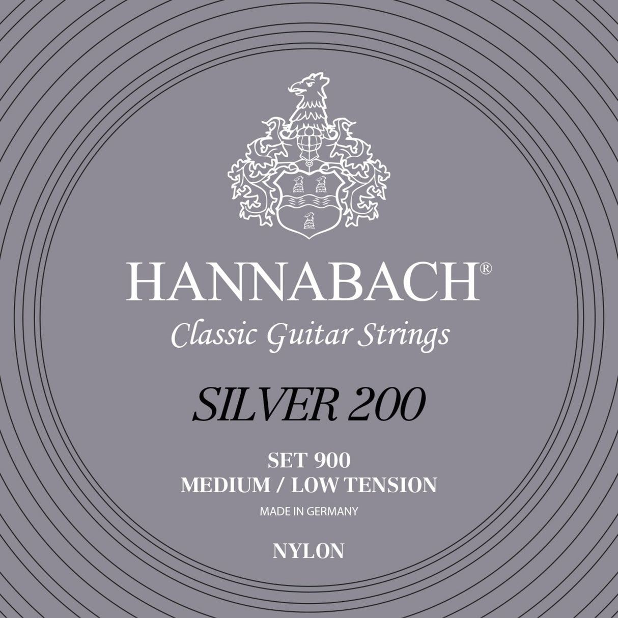 Hannabach Saiten für klassische Gitarren Serie 900 Medium/Low Tension Silber 200 - Set medium low (900MLT)