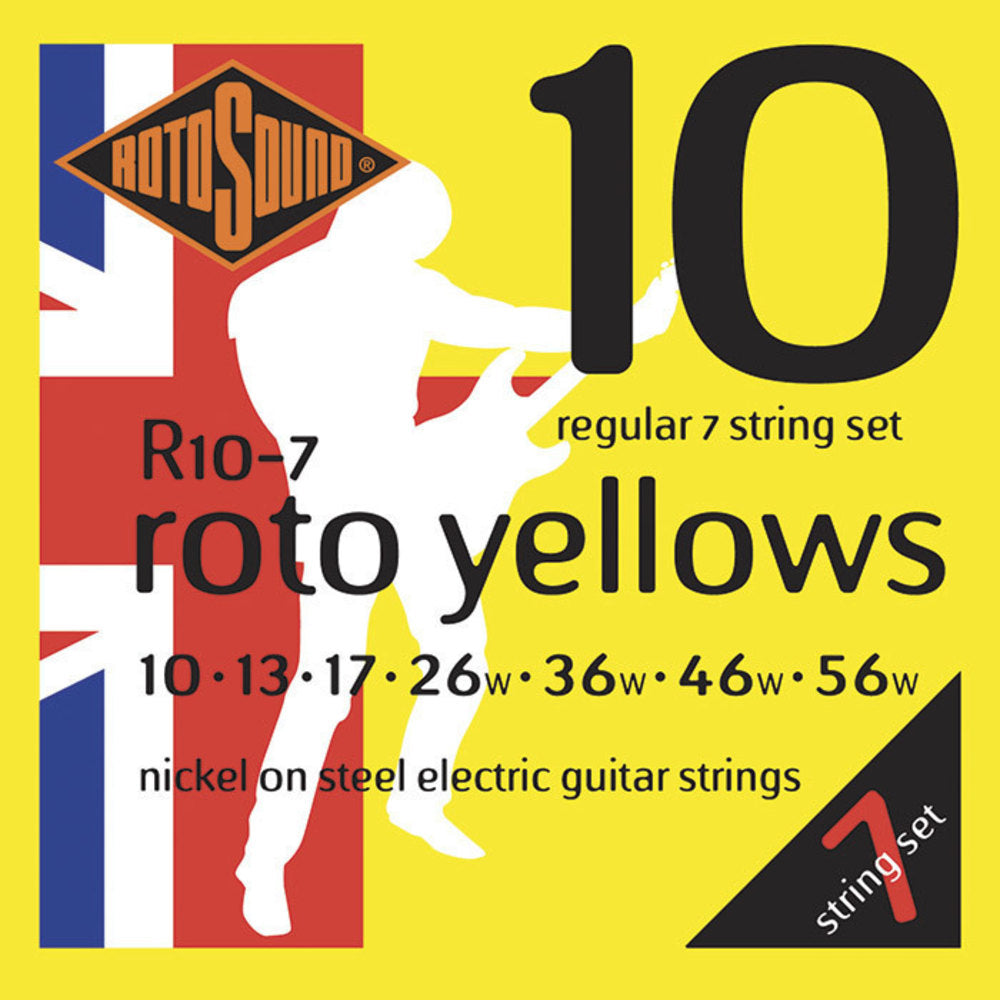 Rotosound Roto Yellows R10-7 Saiten für 7-saitige E-Gitarren 10-56