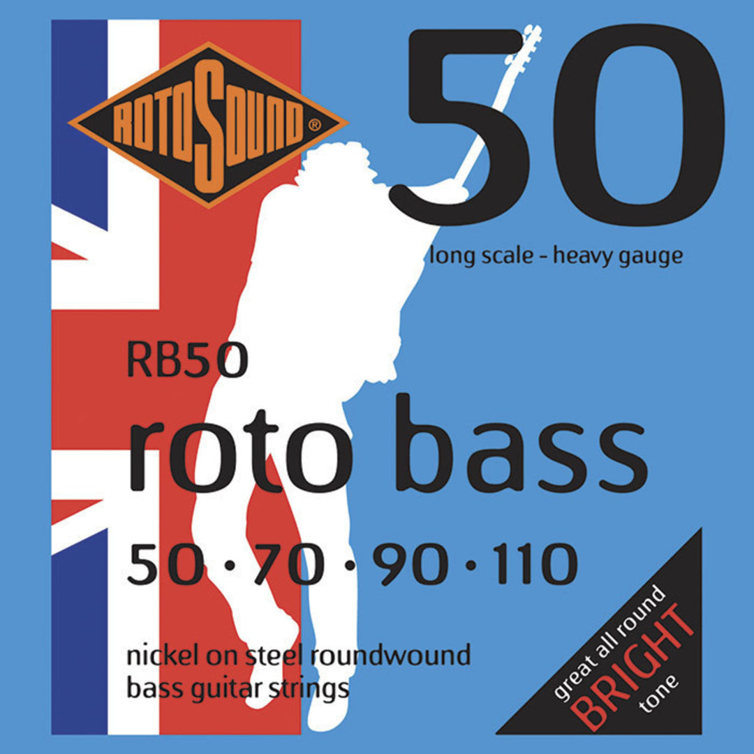 Rotosound E-Bass Saiten Roto Bass - Satz 4-saitig Nickel Heavy 50-110 (RB50)