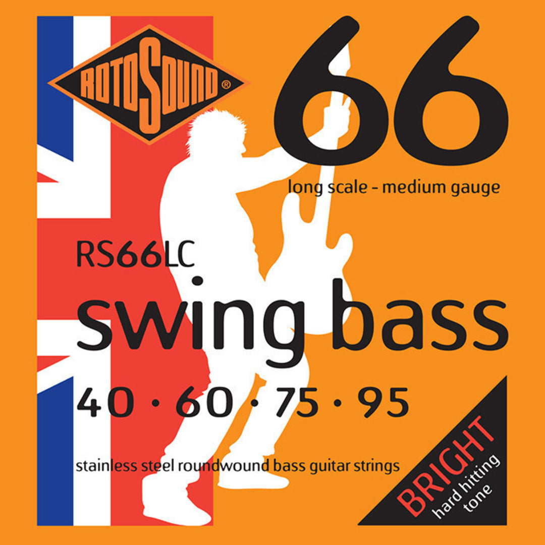 Rotosound E-Bass Saiten Swing Bass 66 - Set 4-saitig Medium 40-95 (RS66LC)