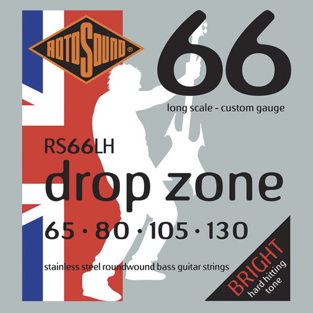 Rotosound E-Bass Saiten Swing Bass 66 - Set 4-saitig DROP ZONE Custom 65-130 (RS66LH)