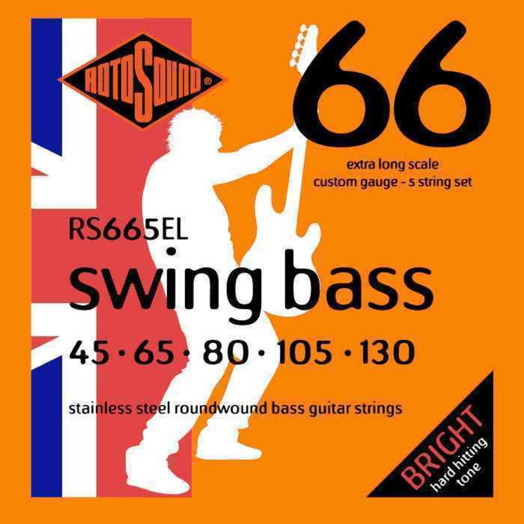 Rotosound E-Bass Saiten Swing Bass 66 - Set 5-saitig Ex lang Custom 45-130 (RS665EL)