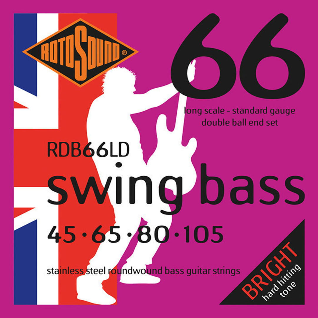 Rotosound E-Bass Saiten Swing Bass 66 Double Ball End - Set 4-str. Medium 45-105 Double Ball (RDB66LD)
