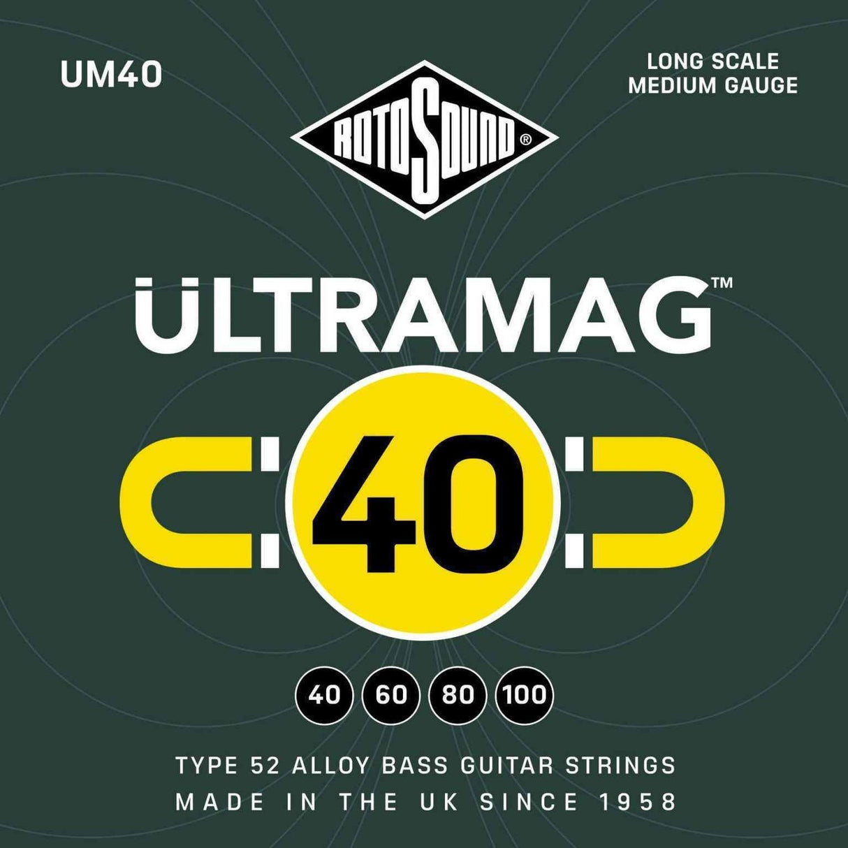 Rotosound E-Bass Saiten Ultramag - Set 4-string Medium 40-100 (UM40)