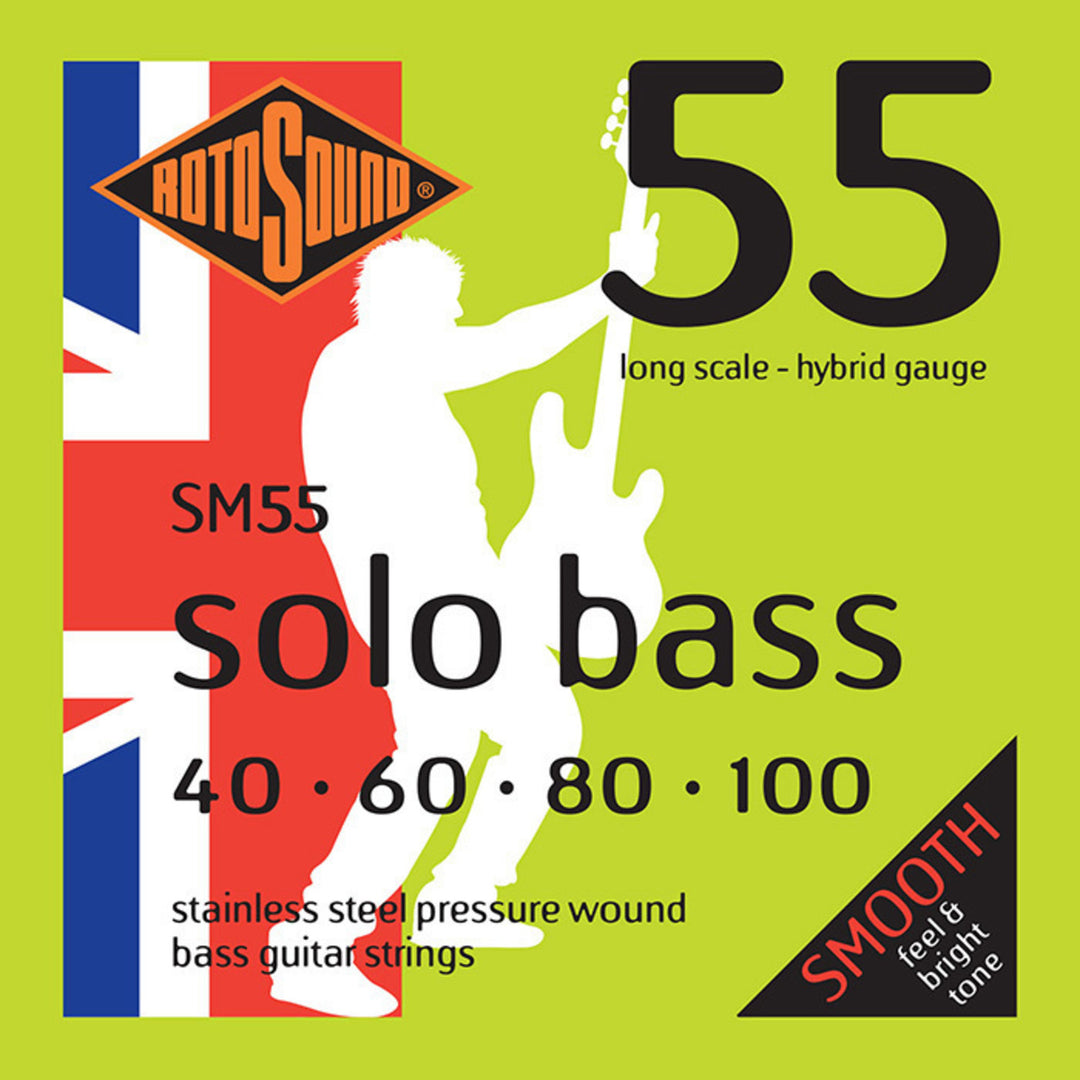 Rotosound E-Bass Saiten Solo Bass 55 - Set 4-saitig Hybrid 40-100 (SM55)