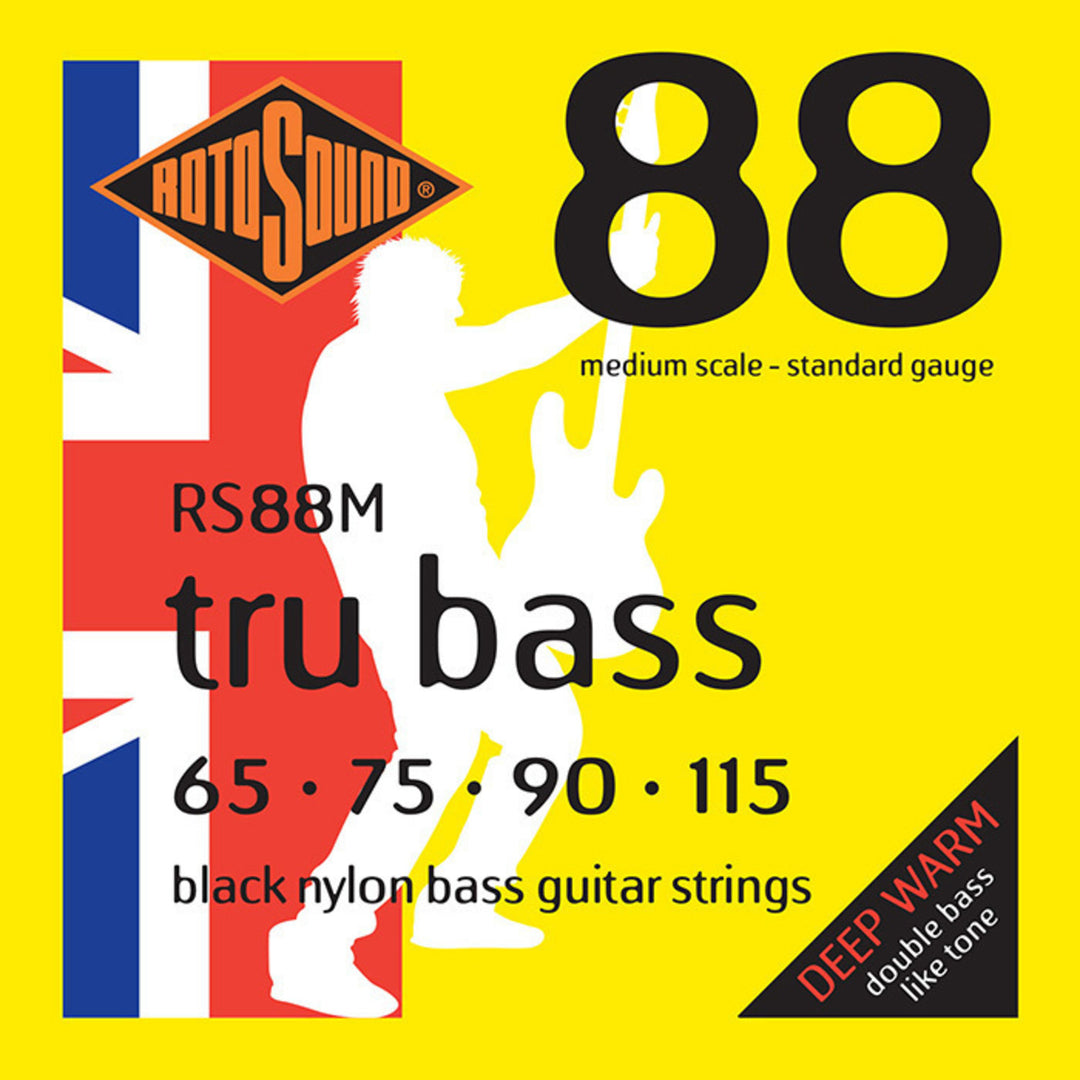 Rotosound E-Bass Saiten Tru Bass 88 - Set 4-saitig Extra Lang // Extra lange Mensur (33.5"/850mm bis 36"/915mm) (RS88EL)