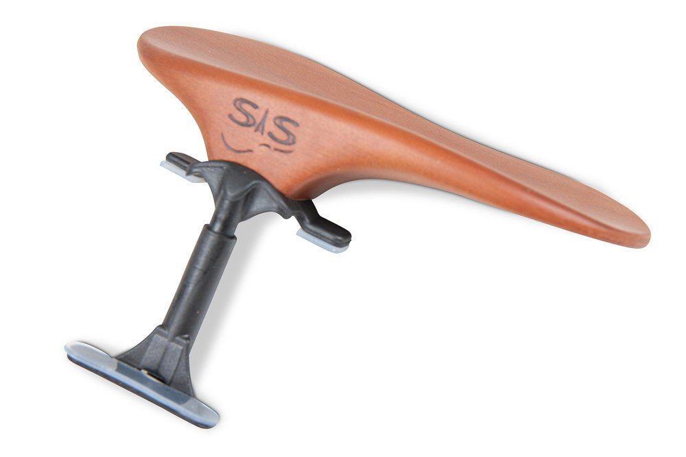 SAS Kinnhalter mit Carbonbasis, Birnbaumholz, 24 mm hoch