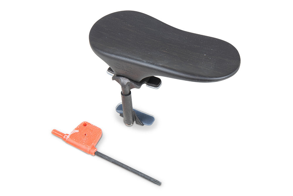 SAS hagestøtte med carbonbase, ibenholt, 24 mm høj