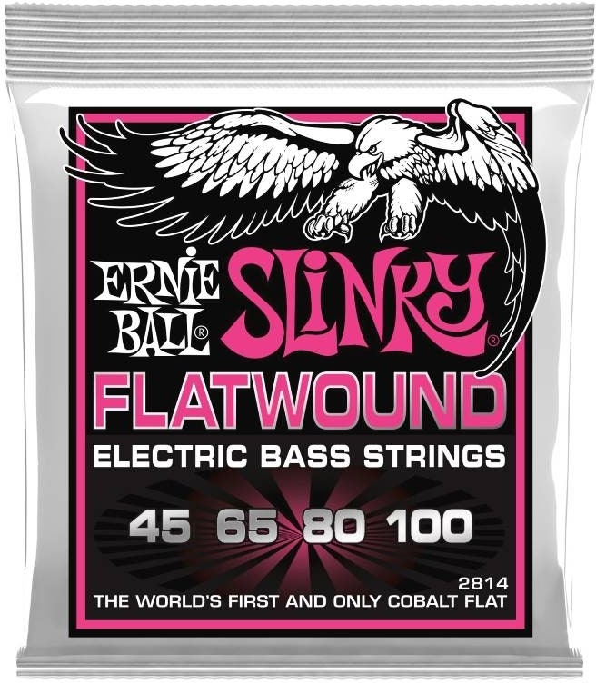 Ernie Ball 2814 Flatwound-Kobalt-Bass 45-100