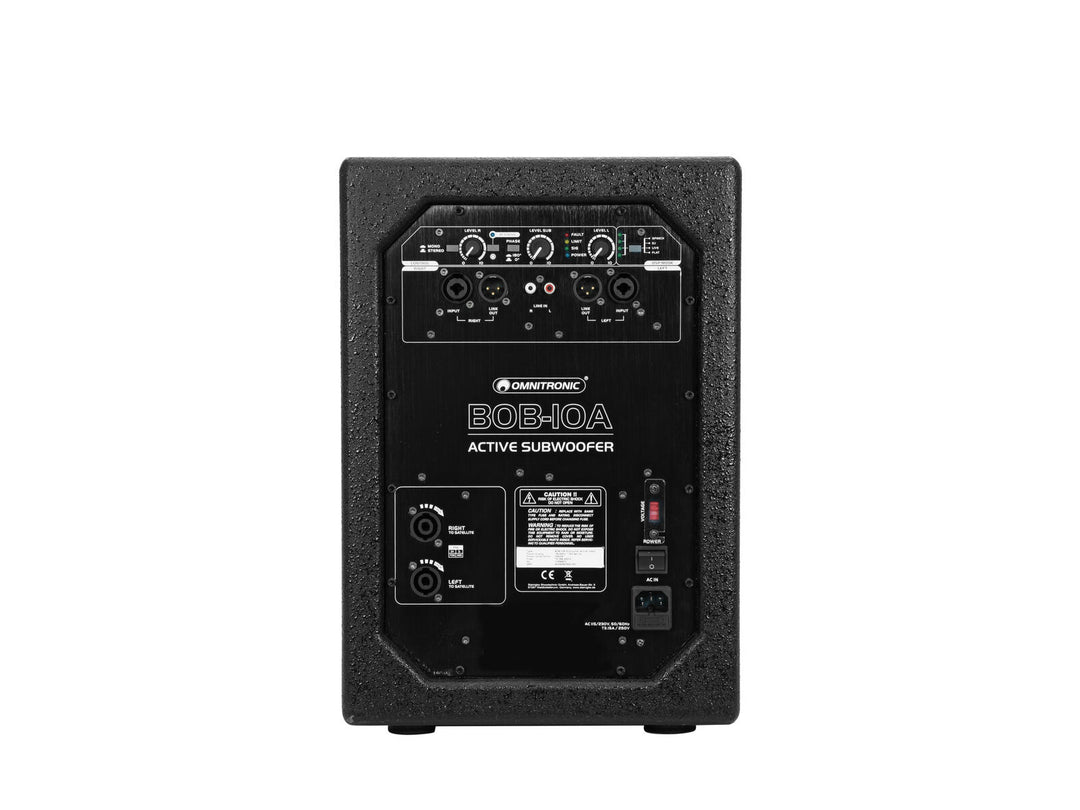 OMNITRONIC BOB-10A Aktiver Subwoofer schwarz