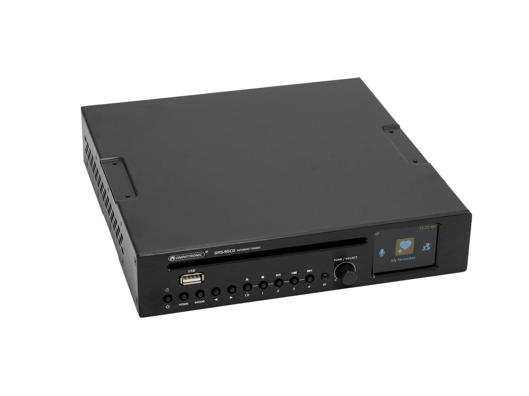 OMNITRONIC DRS-95CD Internetradio mit DAB+, Bluetooth und CD-Player