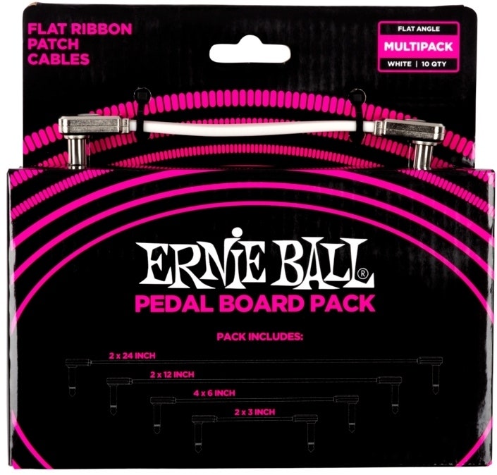 Ernie Ball EB-6387, Flaches Patchkabel White, Multipack