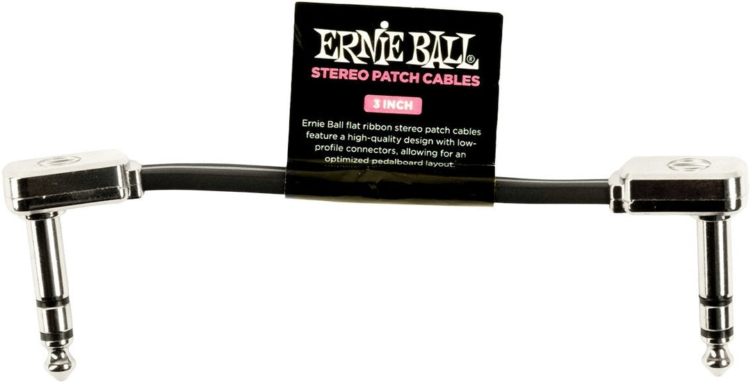 Ernie Ball-6407 Stereo (TRS) Flach-Patchkabel 7,5cm