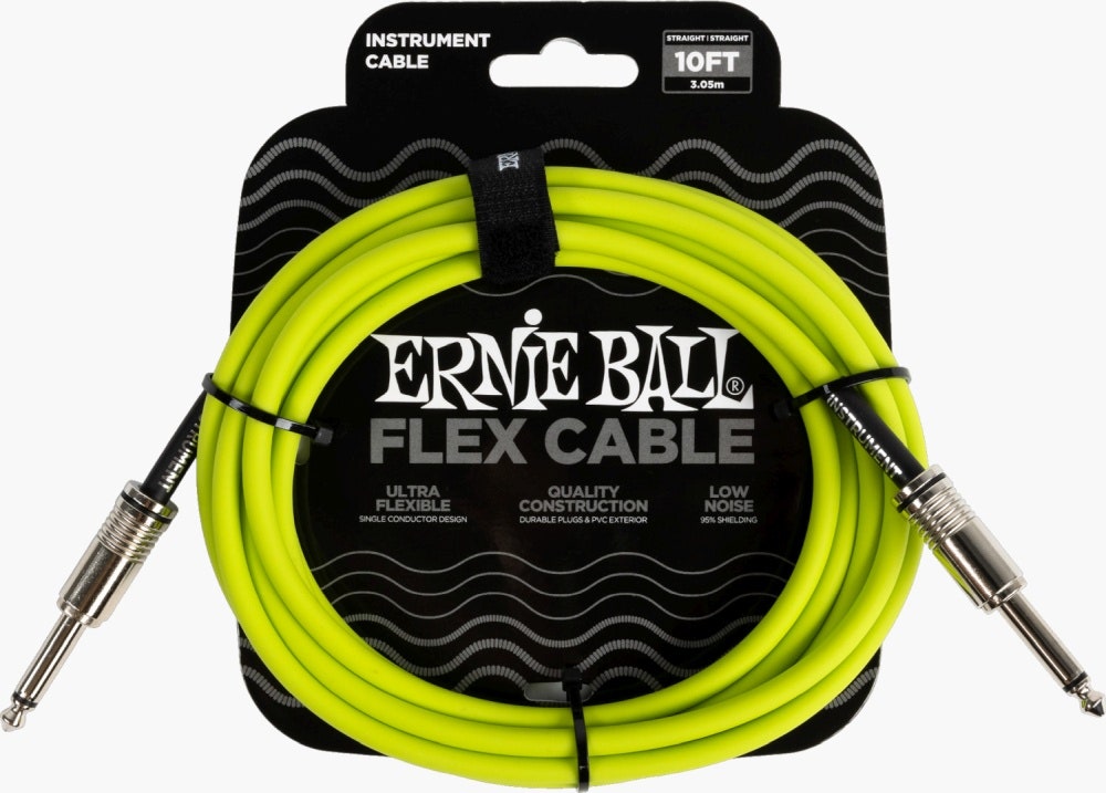 Ernie Ball 6414 FLEX Instrumentenkabel 3m - Grün