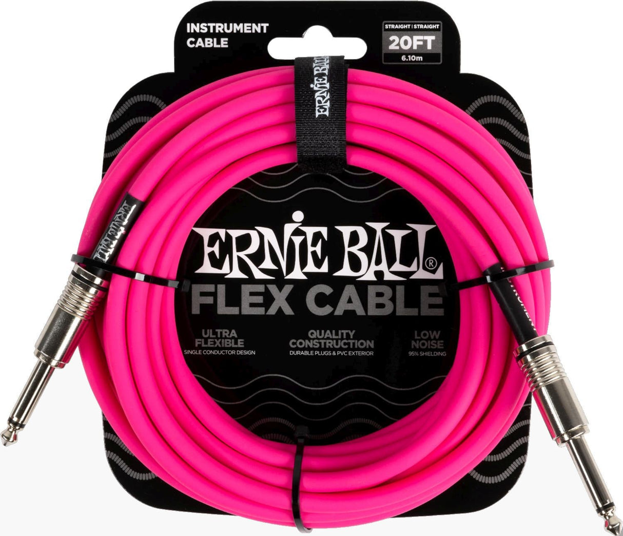 Ernie Ball 6418 FLEX Instrumentenkabel 6m - Pink