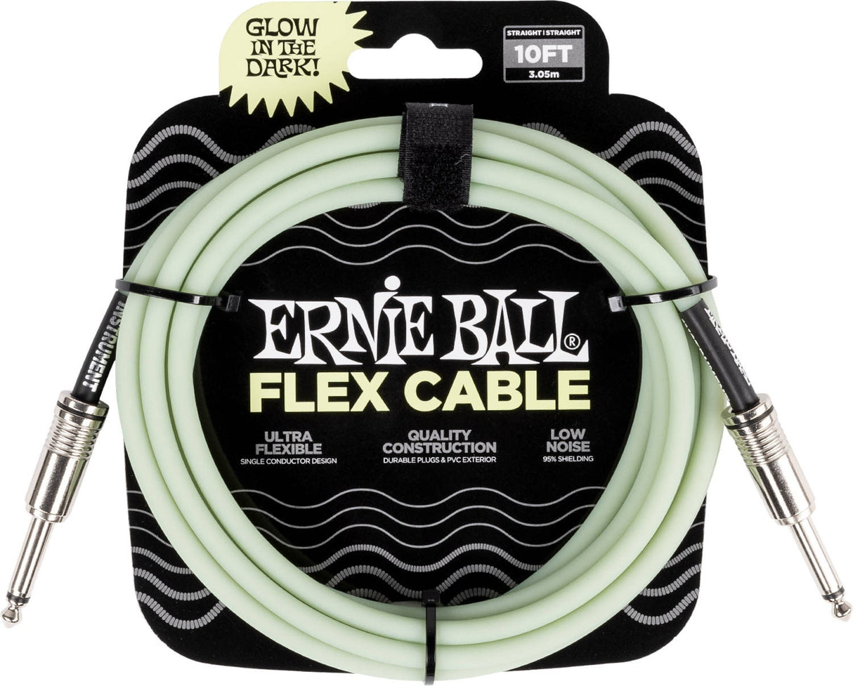 Ernie Ball 6436 FLEX Instrumentenkabel 3m - Im Dark leuchtend