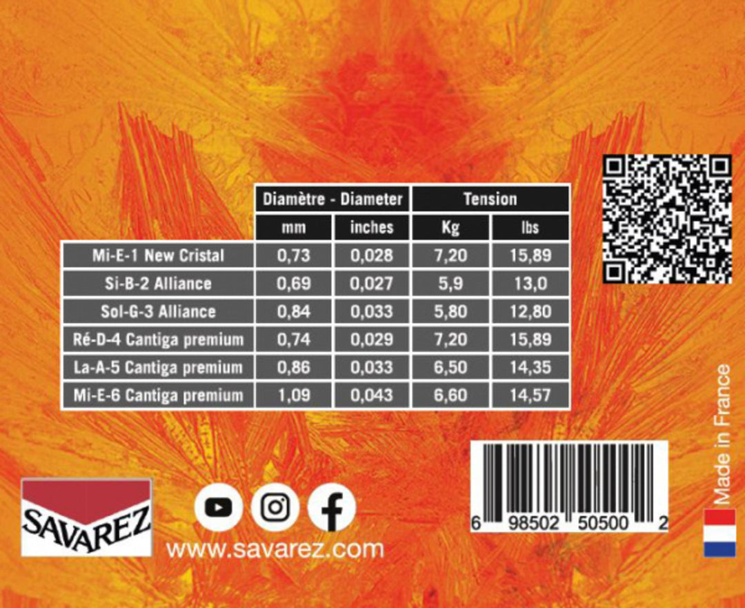 Savarez Saiten für klassische Gitarre Evolution Cantiga Premium - Set 510ERP (normal/medium)