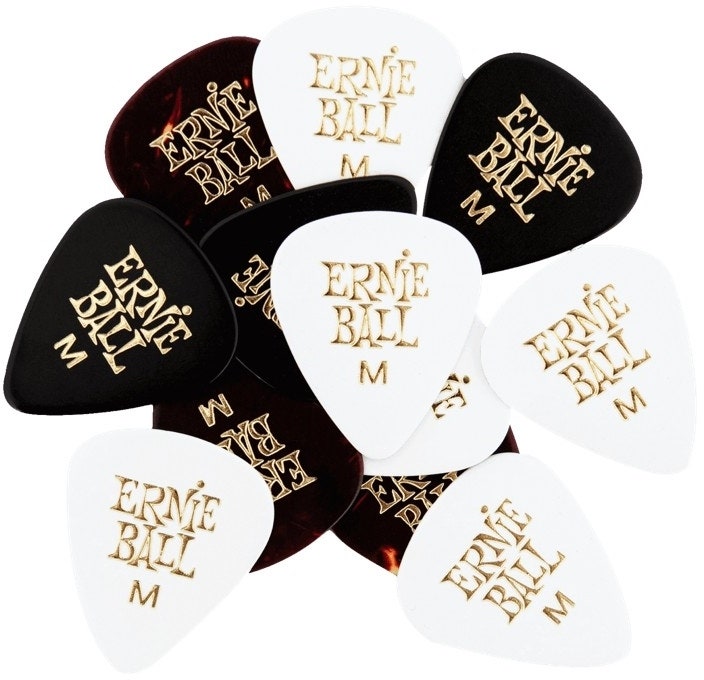 Ernie Ball EB-9178 Cellulose Picks Medium, gemischt, 12er-Pk