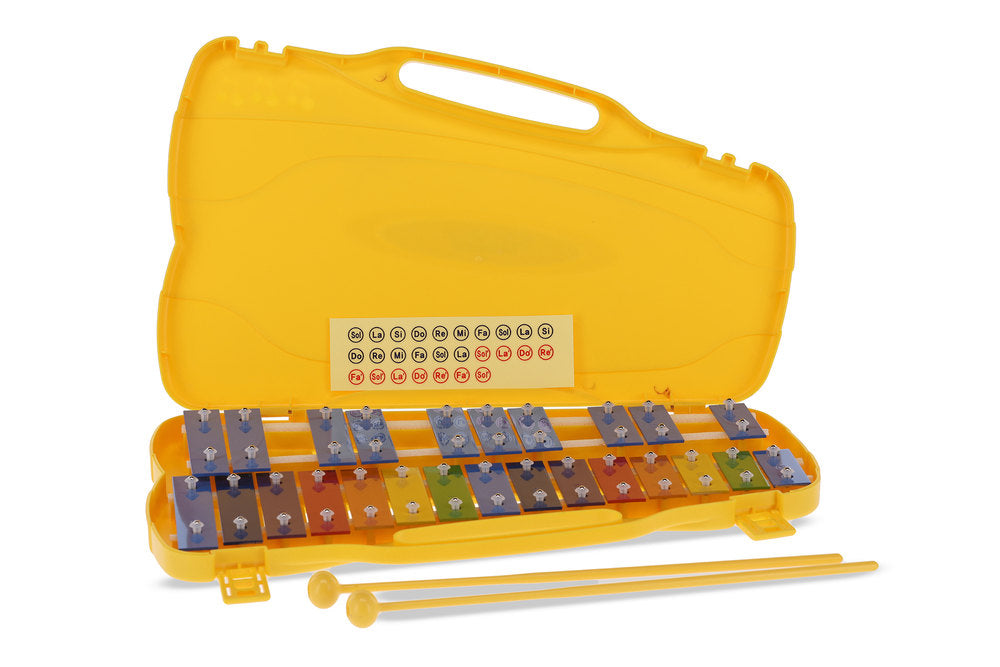 GEWA Glockenspiel, chromatisch G5 bis G7, farbige Tasten