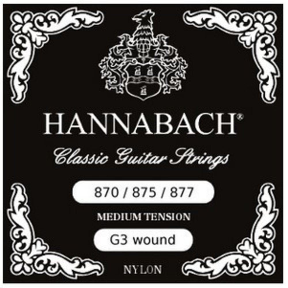Hannabach 875MT G3 chromumwickelt für klassische gitarren, medium tension