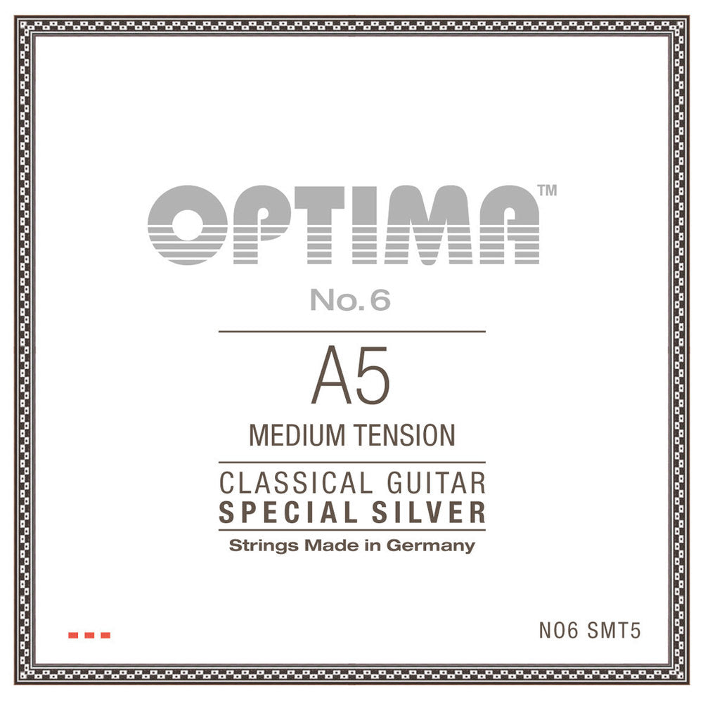 Optima No. 6 A5 Klassikgitarrensaite, versilbert, medium tension
