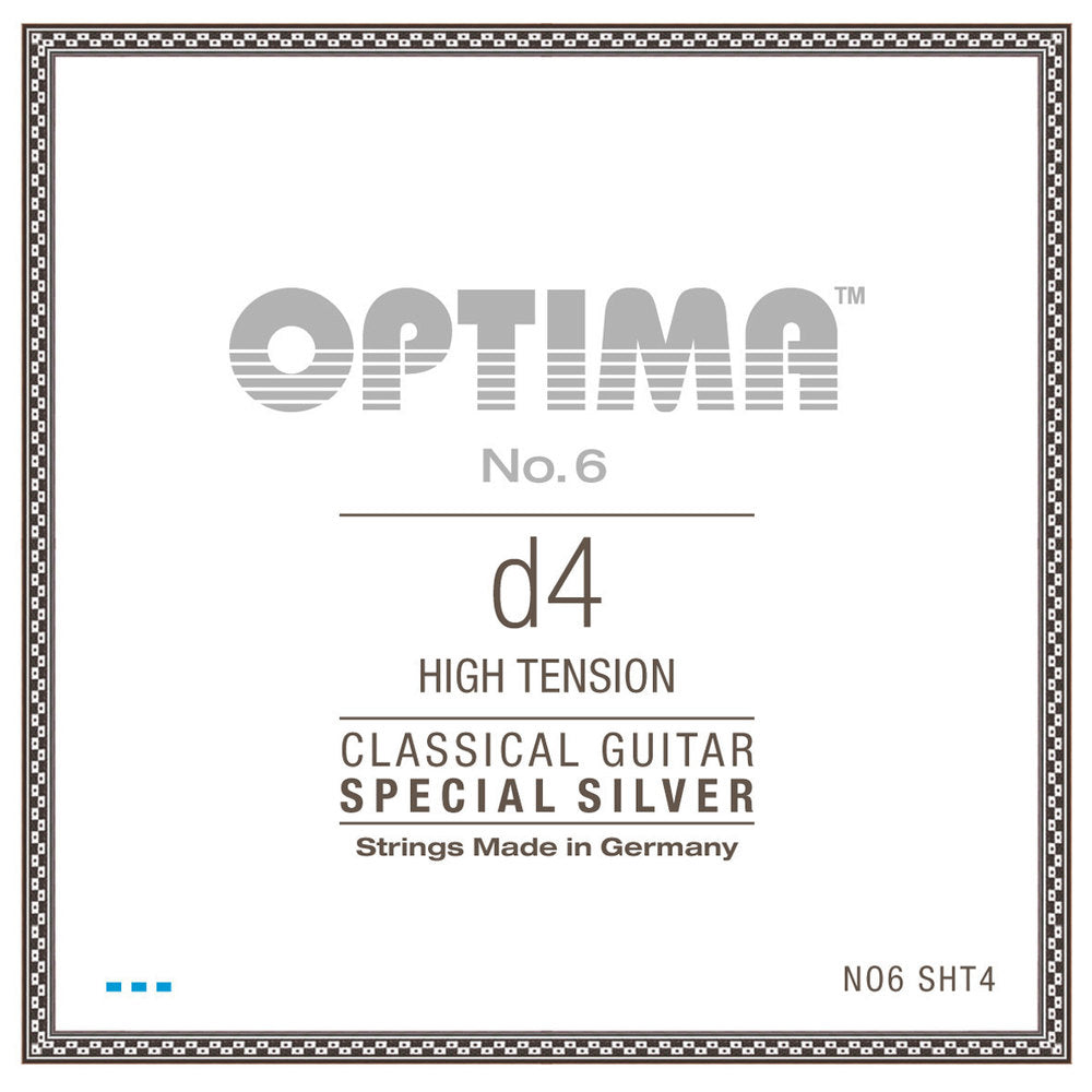 Optima No. 6 D4 klassisk guitarstreng, forsølvet, high tension