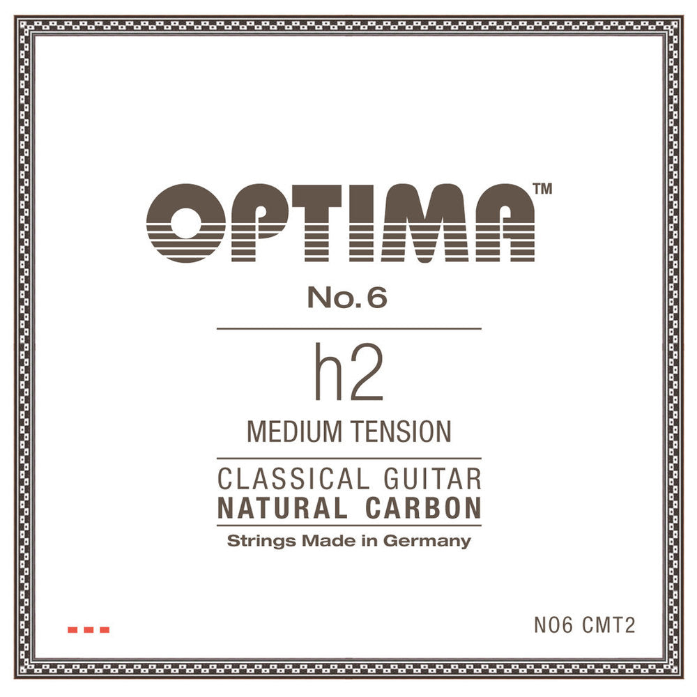 Optima No. 6 H/B2 klassische Gitarrensaite, Carbon, medium tension