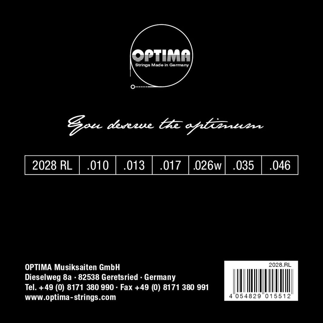 Optima Saiten für E-Gitarre Goldsaiten rund gewickelt - Set (2028 RL)