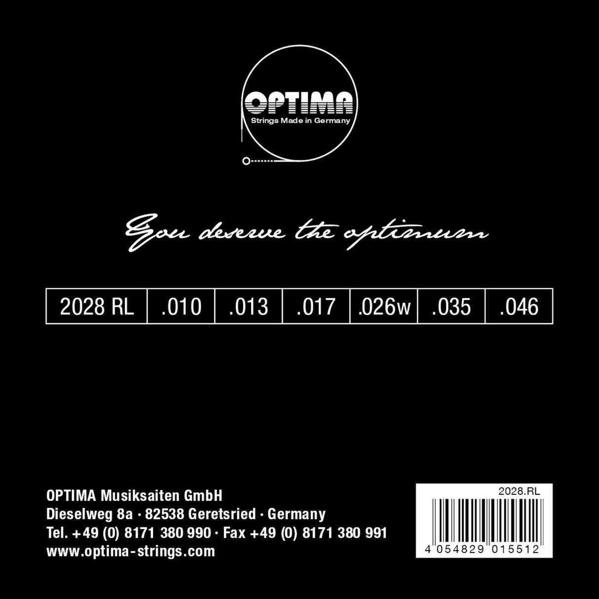 Optima Saiten für E-Gitarre Goldsaiten rund gewickelt - Set (2028 RL)