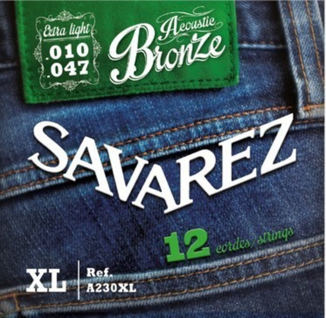 Savarez Strings for Acoustic Guitar Acoustic – 12-str. Ex-Light .010 (A230XL)