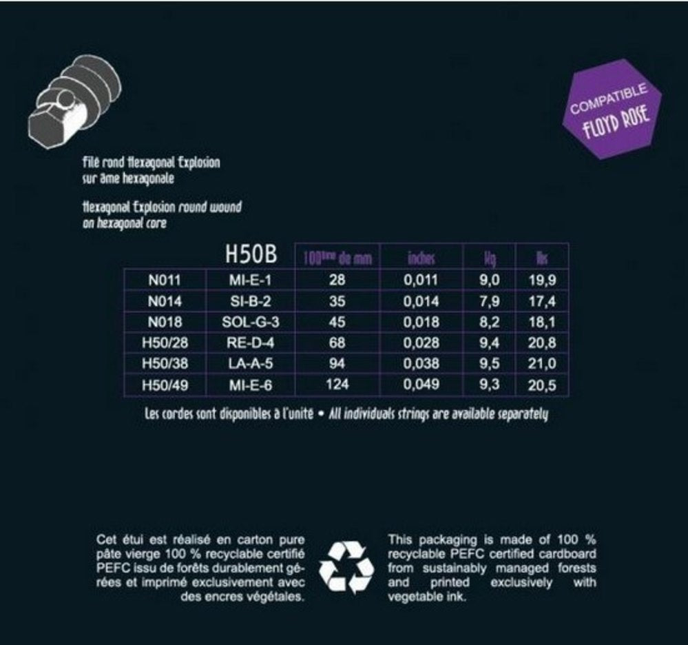 Savarez H50B Hexagonal Explosion E-Gitarrensaiten, Blues .011 bis .049