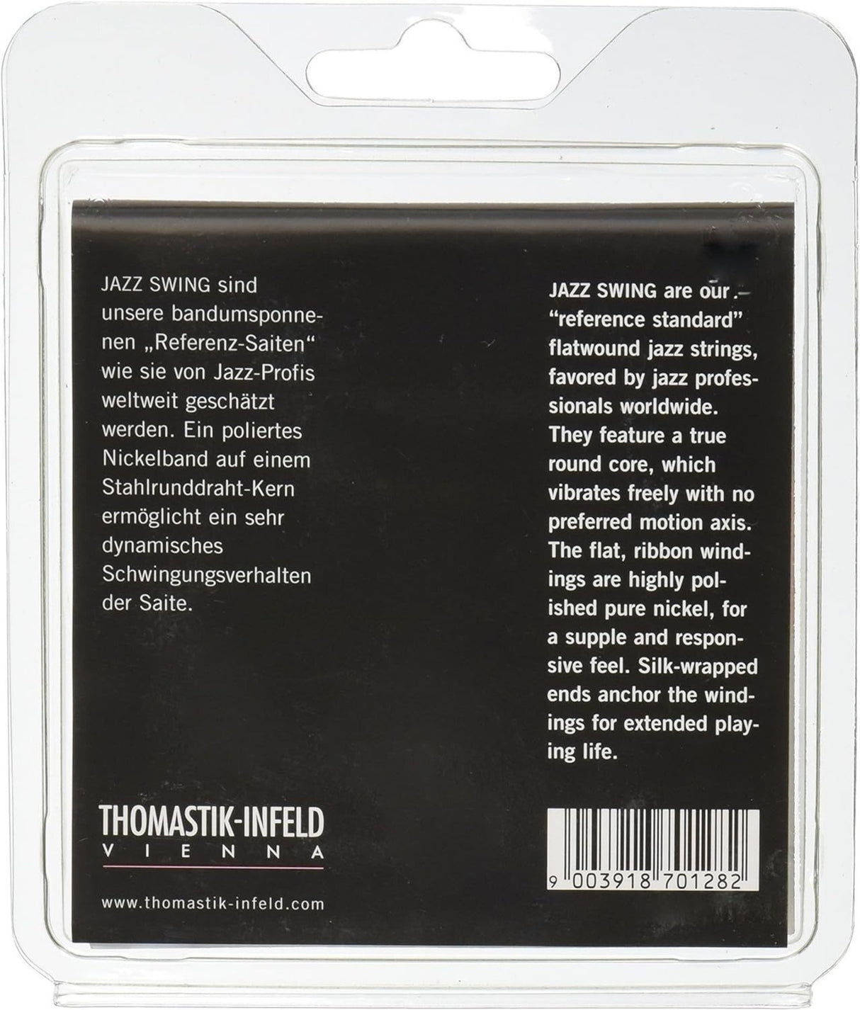 Thomastik-Infeld Saiten für E-Gitarre Jazz Swing Serie Nickel Flat Wound - Set 011 flatwound (JS111)