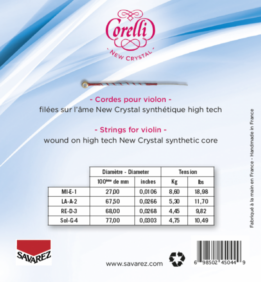 Corelli Geigen Saiten New Crystal - Medium (700MB)