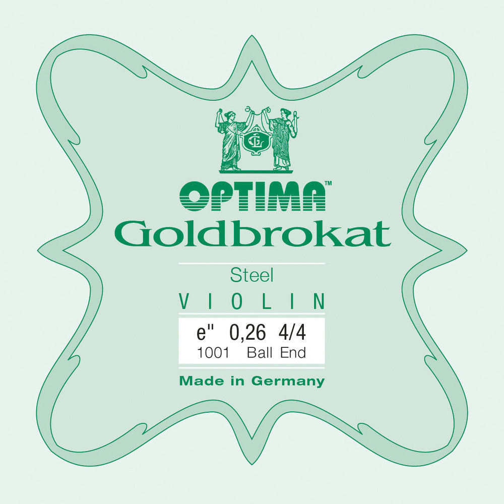 Optima Goldbrokat E-Saite 4/4-Geige, 0,26 mm, Kugel
