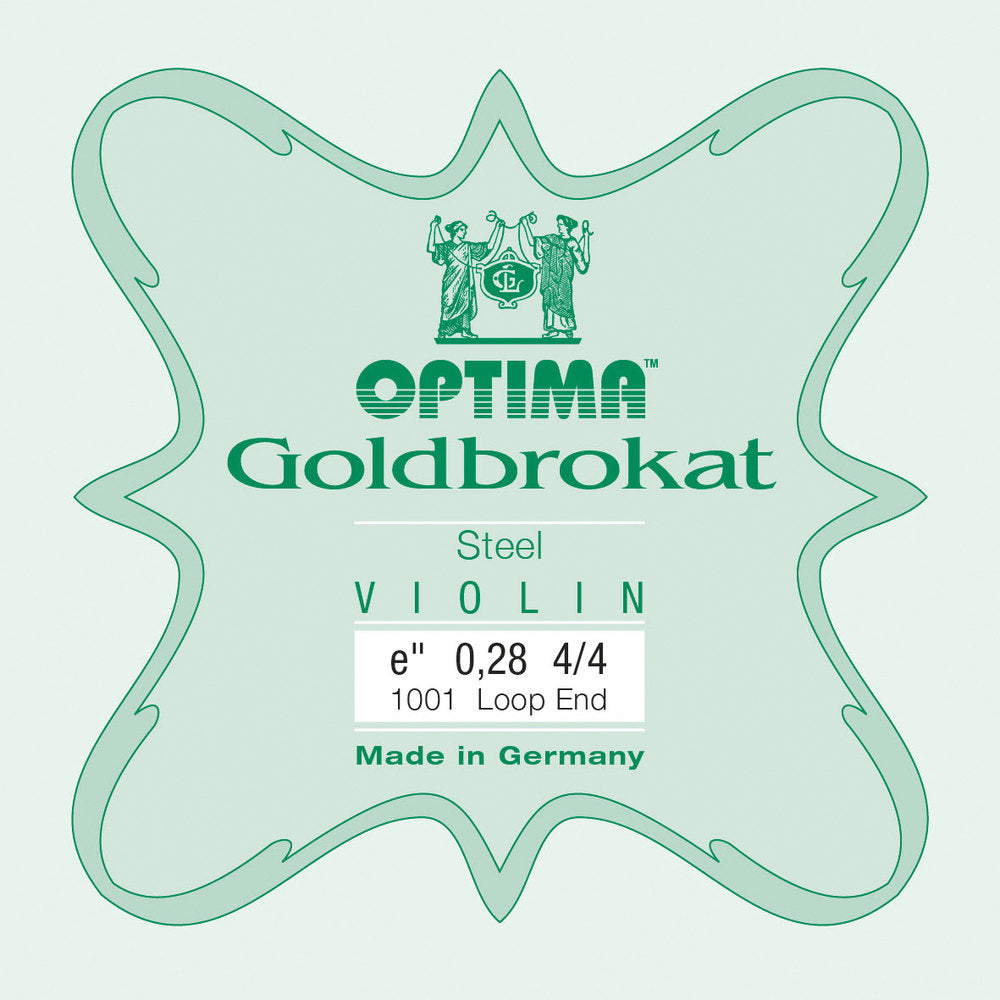 Optima Goldbrokat E-Saite 4/4-Geige, 0,28 mm, Schlaufe