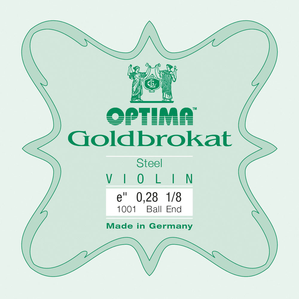 Optima Goldbrokat E-Saite 1/8-Geige, 0,24 mm, Schlaufe