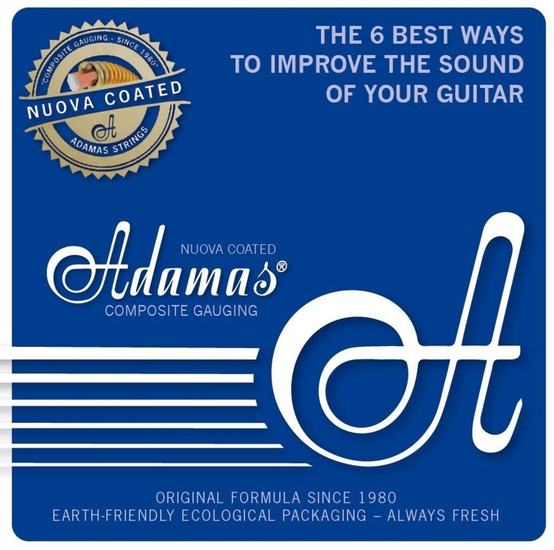 Adamas Saiten für Akustikgitarren Nuova phosphor bronze beschichtetes set (3) - Set von 3 Ex-Light .010 (1717NU-3)
