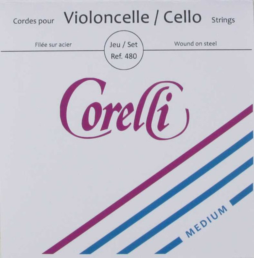 Corelli 480 saitensatz für cello, Stahl, medium
