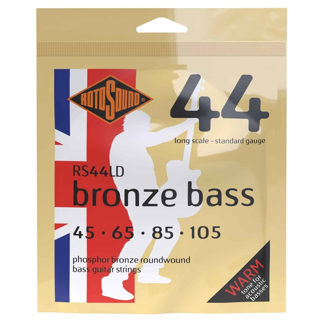 Rotosound Saiten für Akustikbass Bronze Bass 44 - Set 4-saitig Standard 45-105 (RS44LD)