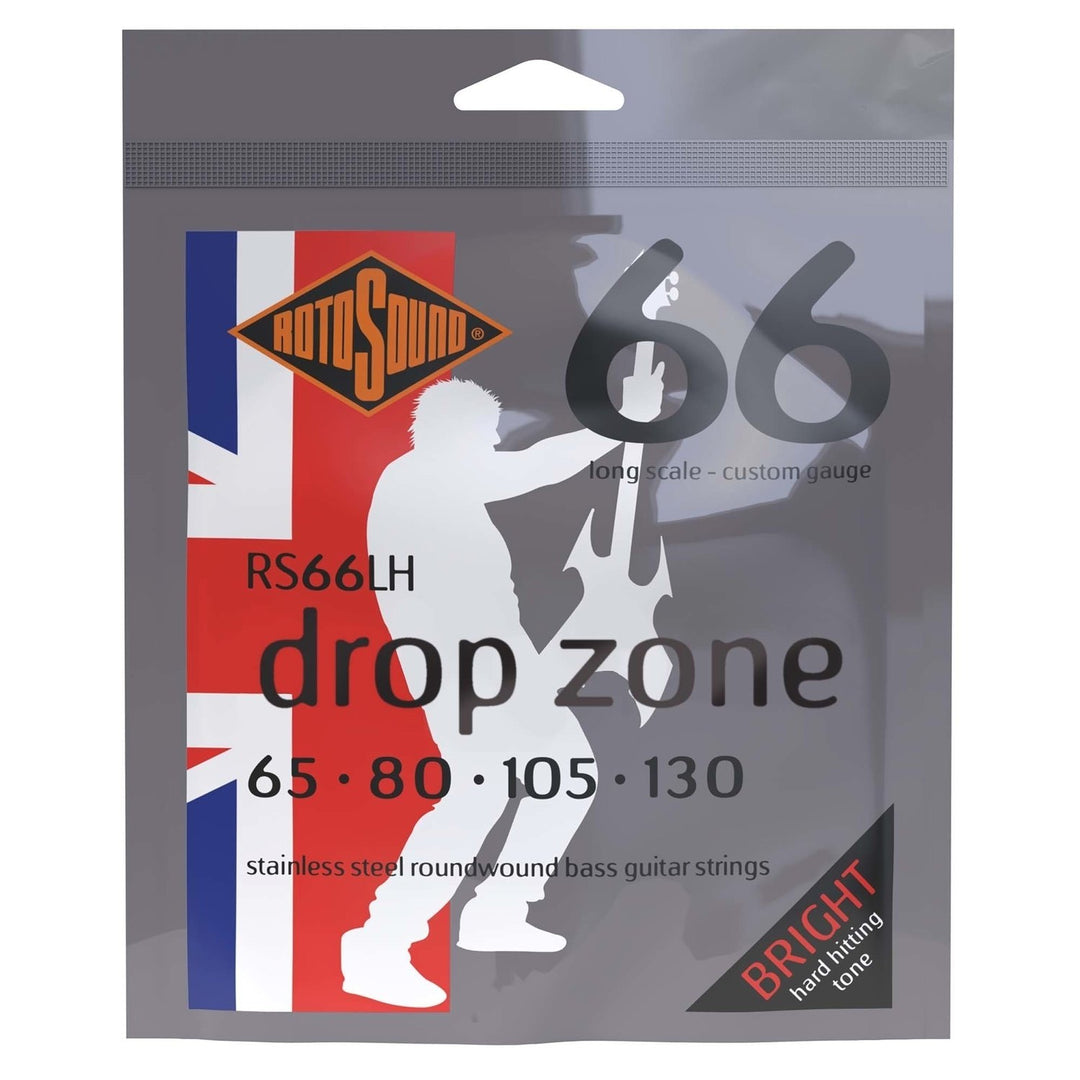 Rotosound E-Bass Saiten Swing Bass 66 - Set 4-saitig DROP ZONE Custom 65-130 (RS66LH)