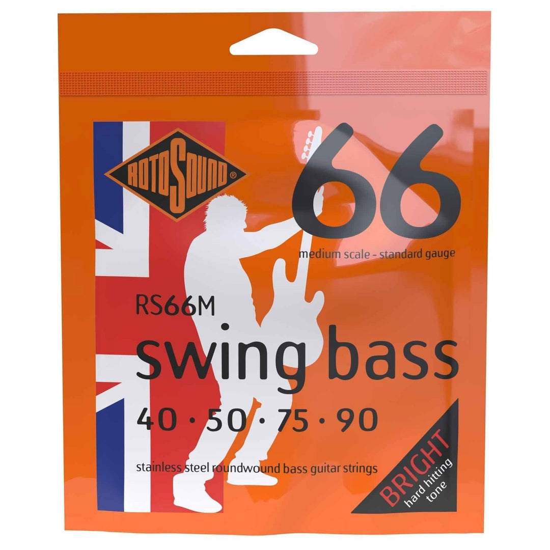 Rotosound E-Bass Saiten Swing Bass 66 - Set 4-saitig Medium Standard 40-90 (RS66M)