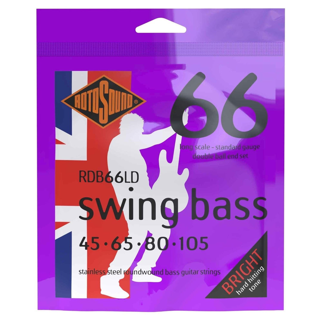 Rotosound E-Bass Saiten Swing Bass 66 Double Ball End - Set 4-str. Medium 45-105 Double Ball (RDB66LD)