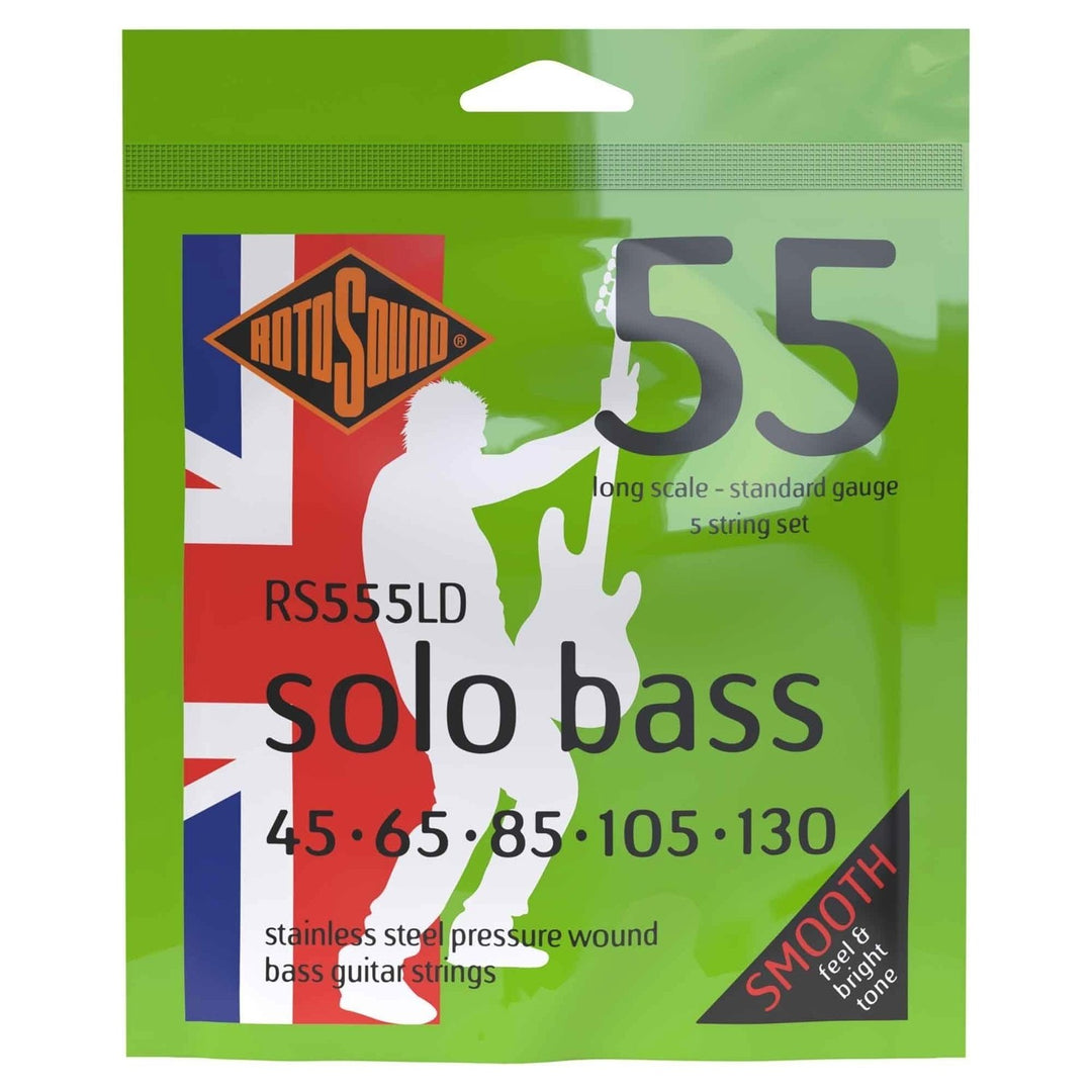 Rotosound E-Bass Saiten Solo Bass 55 - Satz 5-saitig Standard 45-130 (RS555LD)