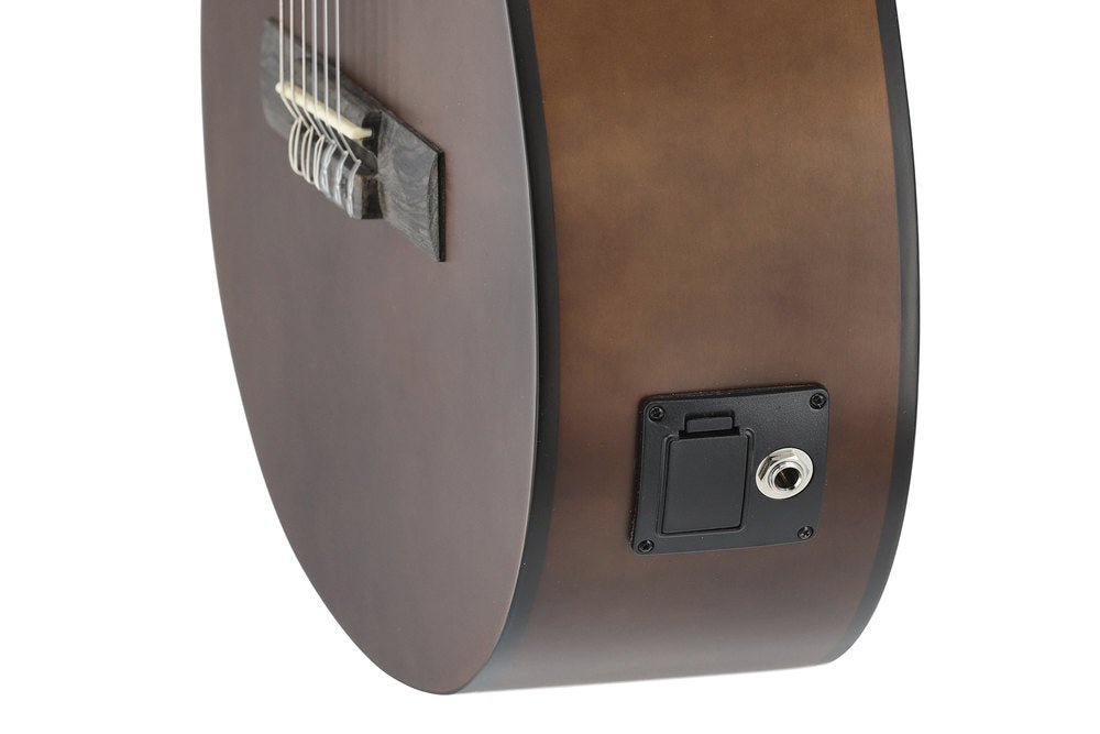VGS Basic elektroakustische klassische gitarren, walnussfarben