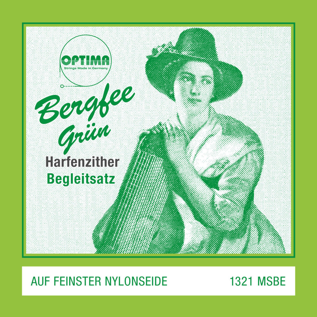 Optima Saiten für Zither Harfen-/Luftresonanzzither Nylon grün 1321 - Set (1321.MSBE)